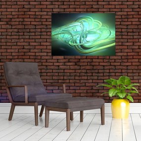 Tabloul cu abstracție verde (90x60 cm)