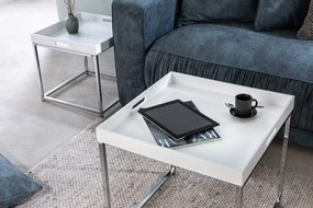 Set de 2 masute design industrial Elements alb