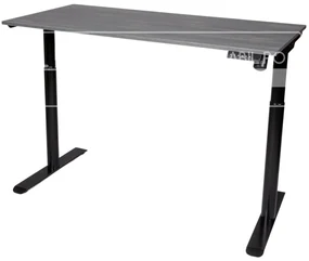 Birou reglabil electric TerrA3 s BLACK - profil pătrat , 1 motor, cadrul negru (Dimensiune blat: 90x60 cm, Culoare blat: Stejar negru 18mm)