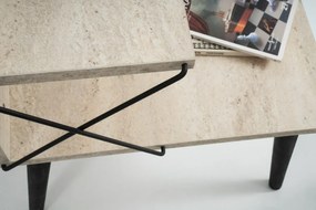 Noptieră Cross Travertine and Black