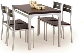 Set masa si 4 scaune MALCOLM, wenge/gri