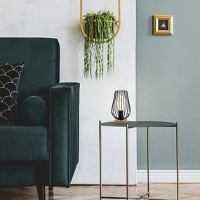 Veioza, lampa de masa design industrial Gremio negru