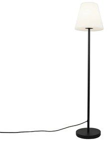Lampă de podea pentru exterior neagră cu abajur alb 35 cm IP65 - Virginia
