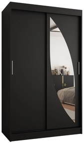 Dulap de haine 120 cm Milain (Negru). 1125996