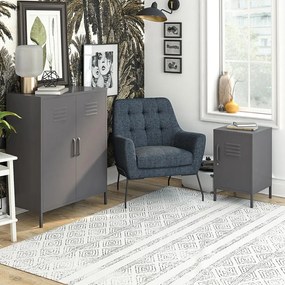 Dulap gri din metal 80x102 cm Bradford – Støraa