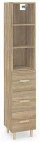 3115550 vidaXL Dulap înalt, stejar sonoma, 34,5x34x180 cm, lemn prelucrat