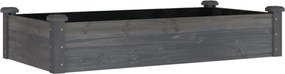 vidaXL Strat grădină înălțat cu căptușeală gri 120x60x25 cm lemn brad