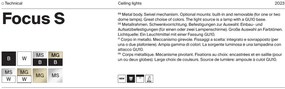 Spot incastrabil design tehnic Focus S alb