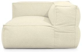 Fotoliu bean bag crem cu tapițerie din țesătură bouclé Mass Corner 125 Right – SLOWDOWN