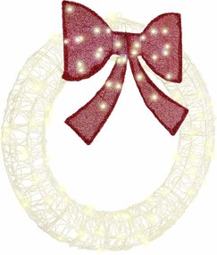 vidaXL Coroană cu 80 LED Alb cald 92 x 92 x 9,5 cm Acril