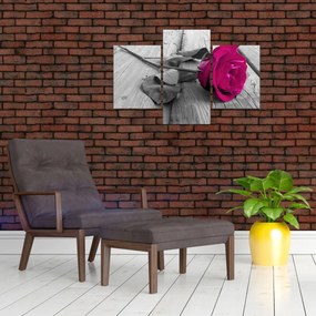 Tablou - Trandafir roz (90x60 cm)