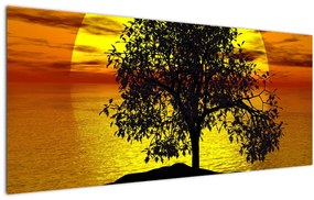 Tablou - Silueta copacilor (120x50 cm)