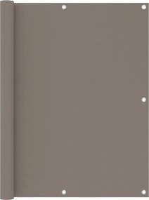 vidaXL Paravan de balcon, gri taupe, 120x400 cm, țesătură oxford