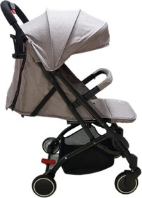Carucior sport ultracompact pentru copii NOVOKIDS™ Baby C Trolley, Transformabil in troller, Spatar reglabil 3 trepte, Frana picior, Pliabil ,GRI