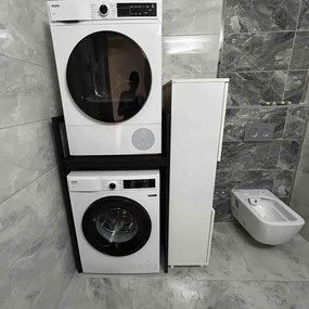 Suport raft pentru mașină de spălat și uscător,negru