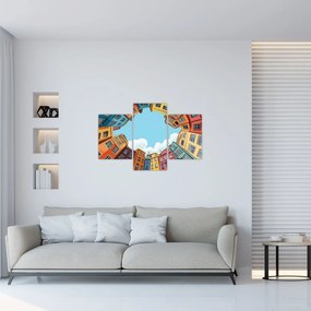 Tablou - Între case (90x60 cm)