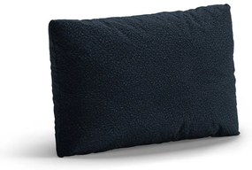 Pernă pentru canapea albastru-închis cu tapițerie din țesătură bouclé Poppy – Micadoni