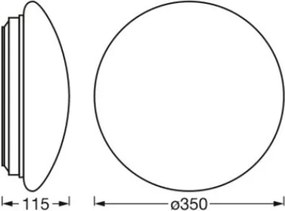 Osram - Plafonieră CEILING ESSENTIAL 2xE27/25W/230V Ø 35 cm albă
