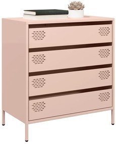 vidaXL Dulap, roz, 68x39x73,5 cm, oțel laminat la rece