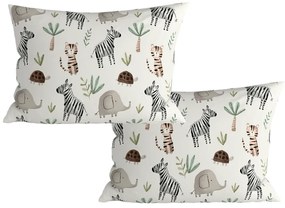 Set 2 huse decorative pentru perna JUNGARI 40x60 cm, crem