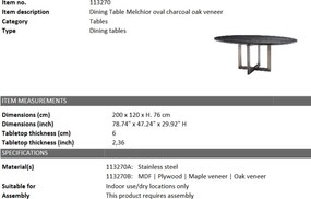 Masa LUX Melchior, bronz 200x120cm 113270 HZ