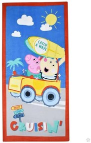 Purcelușa Peppa Catch a Wave prosop de baie, prosop de plajă 70x140cm