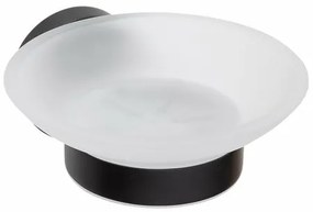 SAPHO XB800 X-round black săpunieră, sticlă opacă,negru