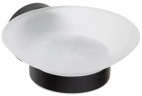 SAPHO XB800 X-round black săpunieră, sticlă opacă,negru