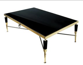 Masuta de cafea Monaco negru/gold – H45 cm