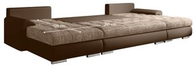 Set canapea universala, piele ecologica maro melir maro, TOLITA U UNI