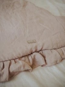 Sac de dormit pana la 9 luni, In Bej cu volanase by BabyLy cu umplutura antialergica BabySoft  , marimea S, 2 TOG pe tot parcursul anului