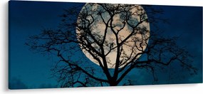 Tablou copacului cu lună plină (120x50 cm)