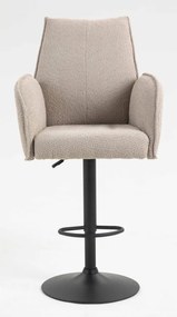 HR280W Scaun Latte Boucle cu Bază Neagră