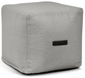 Fotoliu bean bag gri deschis cu tapițerie din țesătură bouclé Up! MooG – SLOWDOWN