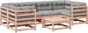 vidaXL Set canapele grădină cu perne, 7 piese, lemn masiv brad douglas
