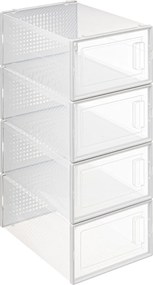 Set de 4 rafturi pentru pantofi din plastic