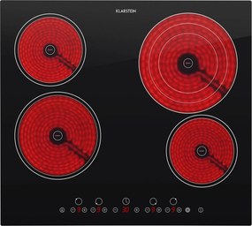 Klarstein Virtuosa aragaz cu placă ceramică construit cu Plita 4 zone sticlă ceramică 59x52cm 6500W