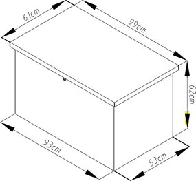 MAX A cutie de depozitare 295 L, gri închis