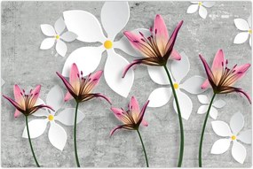 Tablou cu abstracție florală (90x60 cm)