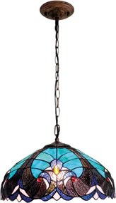 BRILAGI - lustru Tiffany din vitralii cu lanț CORAL 1xE27/60W/230V Ø 40 cm