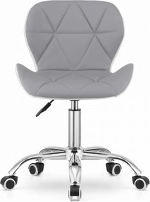 Scaun de birou AVOLA VELVET gri-alb