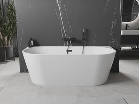 Mexen Oval cadă independentă pe perete 180 x 80 cm, albă, preaplin negru - 52671808000-70
