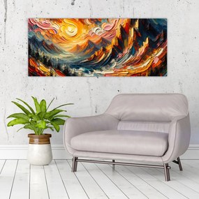 Tablou - Munte acoperit de soare (120x50 cm)