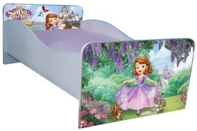 Patut cu protectie Printesa Sofia 140x70 cu saltea inclusa, fara sertar PTV2136