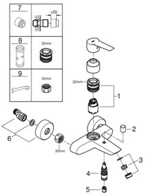 GROHE 242062432 - Baterie de cadă START DN 15, neagră