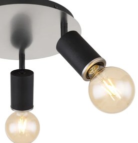 Spot JOSEBA 3xE27/60W/230V lemn negru Globo 54032-3B