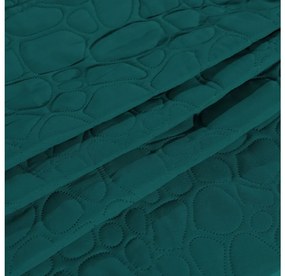 Cuvertura de pat turcoaz cu model STONE 200x220 cm
