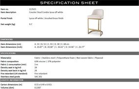 Scaun de bar design LUX, Counter Stool Condos alb