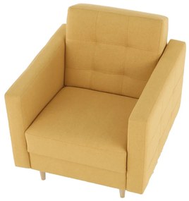 Ansamblu tapiţat, material muştar, AMEDIA