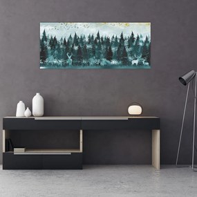 Tablou - Animale din pădure (120x50 cm)